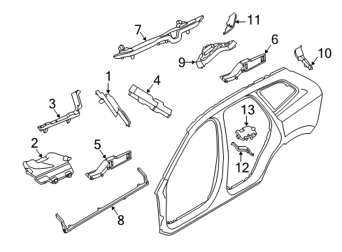 Volvo 31424693 Weatherstrip On Body Clip