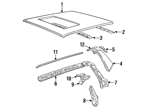 Volvo 1325001 Drip Molding, Passenger Side