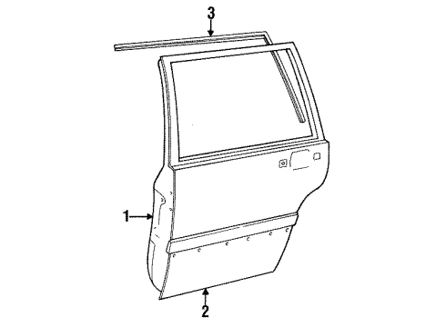 Volvo 3518100 Belt Weatherstrip, Driver Side