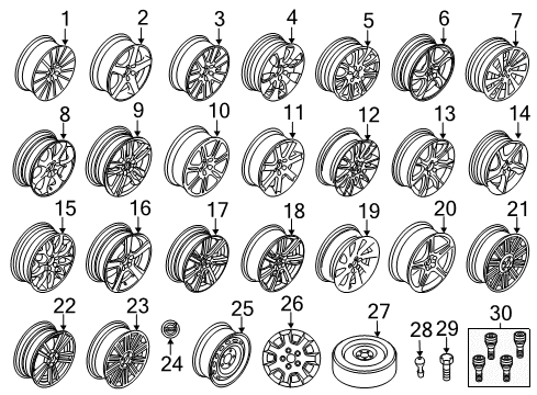 Volvo 9487104 Wheel, Alloy, Bronze, Aluminium