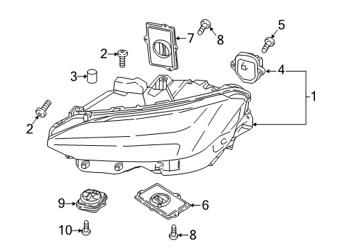 Volvo 31386159 Composite Headlamp