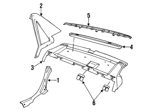 Volvo 9145096 Quarter Trim Panel, Driver Side