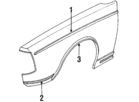 Volvo 1254912 Body Side Molding