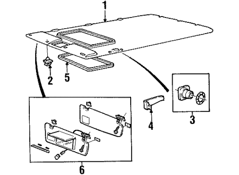 Volvo 9132059 Headliner Clip