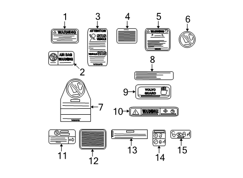 Volvo 9454402 Caution Label