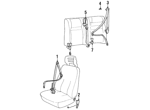 Volvo 9188456 Center Seat Belt