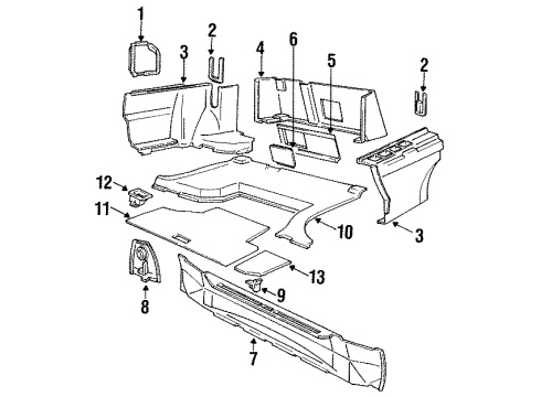 Volvo 9150053 Trunk Carpet
