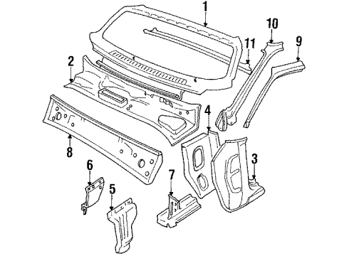 Volvo 1201758 Tie Plate, Driver Side Volvo 1201758 Tie Plate, Driver Side