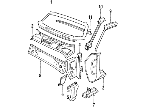 Volvo 1248005 Windshield Header