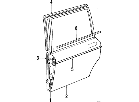 Volvo 1203448 Belt Weatherstrip, Passenger Side