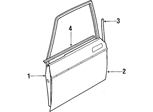 Volvo 1213116 Belt Weatherstrip, Driver Side