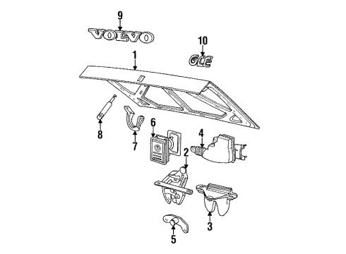 Volvo 1297321 Lid Clip, Black