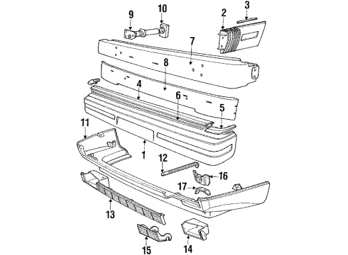 Volvo 1384053 License Bracket, Passenger Side