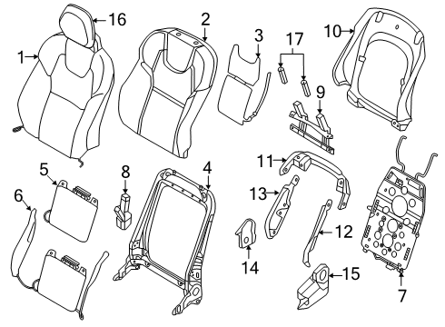 2019 Volvo S60 Front Seat Components