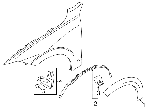 2018 Volvo XC60 Exterior Trim - Fender