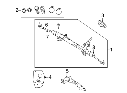 2009 Volvo V50 Steering Column & Wheel, Steering Gear & Linkage