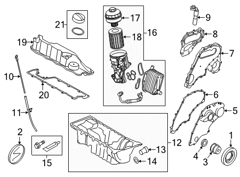 2016 Volvo V60 Engine Parts, Mounts, Cylinder Head & Valves, Camshaft & Timing, Variable Valve Timing, Oil Cooler, Oil Pan, Oil Pump, Balance Shafts, Crankshaft & Bearings, Pistons, Rings & Bearings