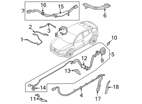 2021 Volvo XC40 Recharge Wiring Harness