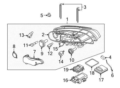 2009 Volvo V70 Headlamps, Headlamp Washers/Wipers