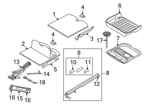 2009 Volvo V70 Interior Trim - Rear Body