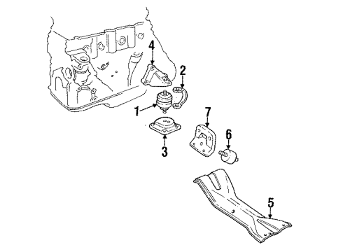 1988 Volvo 760 Engine & Trans Mounting