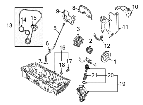 2009 Volvo V50 Engine Parts, Mounts, Cylinder Head & Valves, Camshaft & Timing, Oil Pan, Oil Pump, Crankshaft & Bearings, Pistons, Rings & Bearings