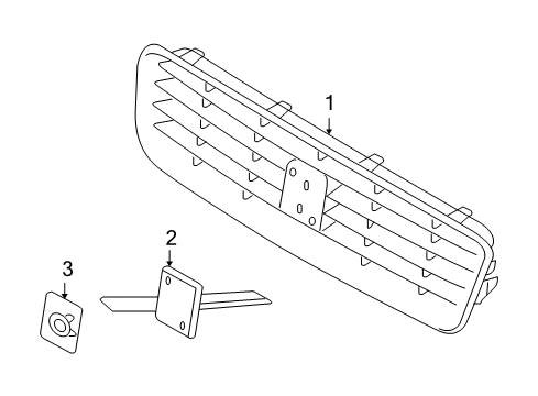 2010 Volvo C30 Grille & Components