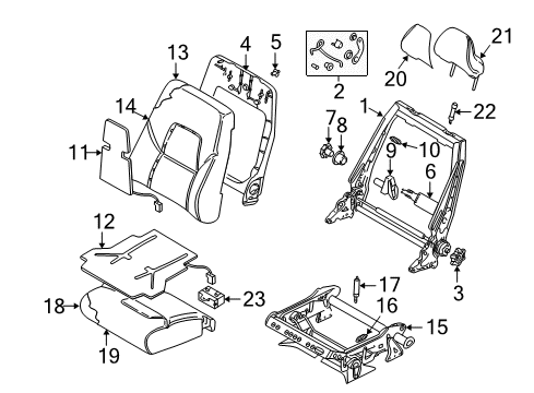 2002 Volvo S60 Front Seat Components