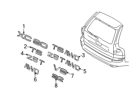 2011 Volvo XC90 Exterior Trim - Tail Gate