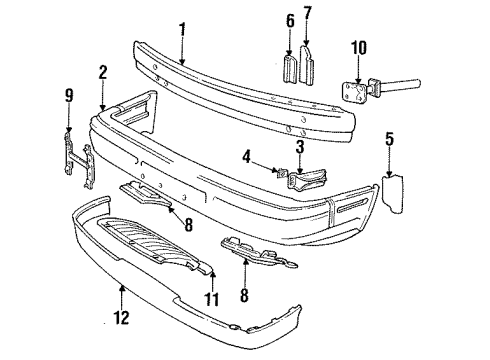 1993 Volvo 960 Front Bumper Diagram 2