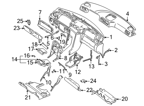 2003 Volvo C70 Instrument Panel