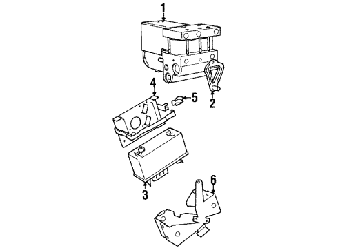 1997 Volvo V90 ABS Components
