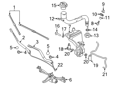 2022 Volvo XC60 Wiper Blade, Rear Diagram for 32274892
