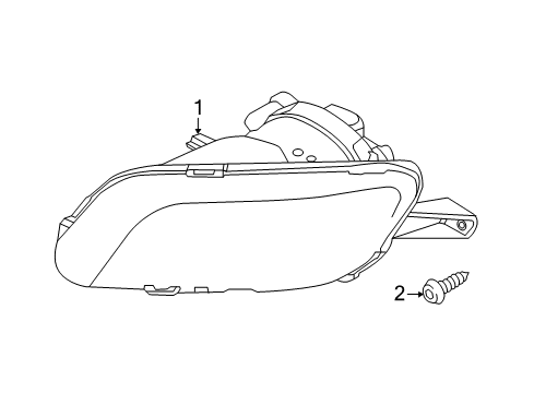 2014 Volvo S80 Parking Lamp Assy, Passenger Side Diagram for 31410322