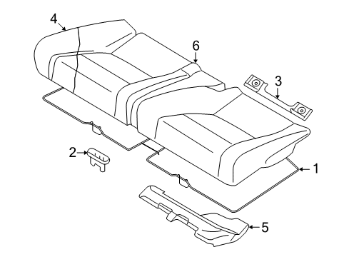 2013 Volvo C30 Rear Seat Components