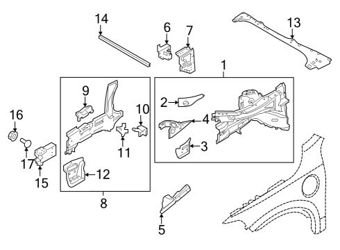 2018 Volvo V90 Cross Country Structural Components & Rails