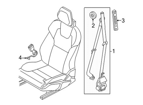 2023 Volvo C40 Recharge Front Seat Belts