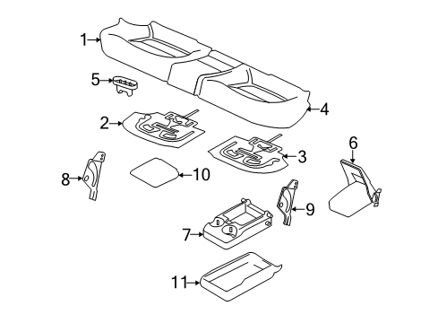 2016 Volvo S60 Cross Country Rear Seat Components