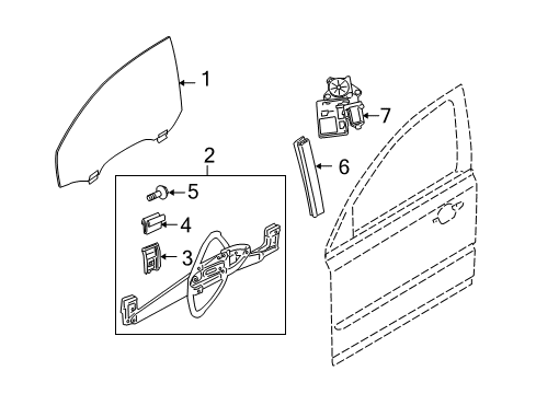 2013 Volvo C30 Door - Glass & Hardware