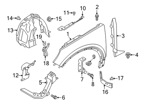 2023 Volvo C40 Recharge Fender & Components