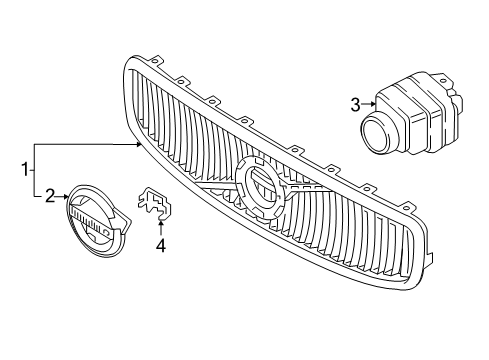 2019 Volvo V90 Grille & Components