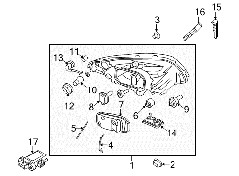 2010 Volvo XC60 Control Module Diagram for 31297941
