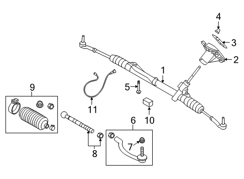 2009 Volvo S80 Steering Column & Wheel, Steering Gear & Linkage
