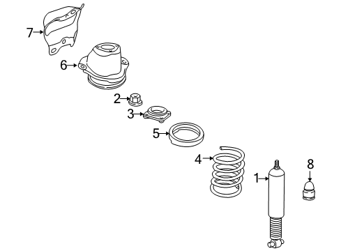 2003 Volvo S80 Shocks & Components - Rear