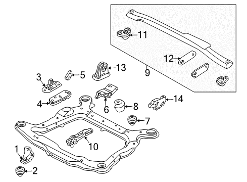 2003 Volvo XC90 Side Bracket Diagram for 8683931