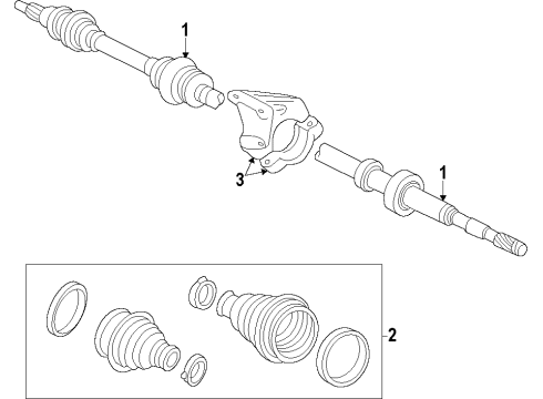 2013 Volvo C30 Front Axle Shafts & Joints, Drive Axles