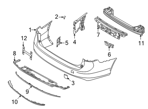 2021 Volvo V90 Bumper & Components - Rear