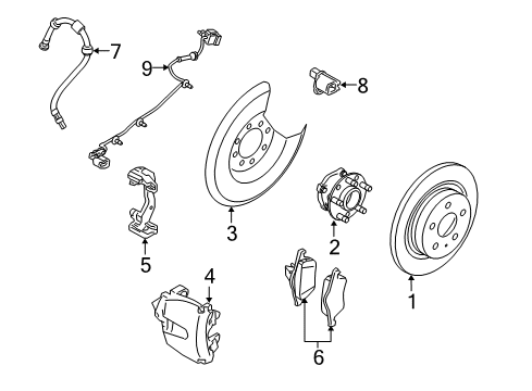 2009 Volvo V50 Brake Components