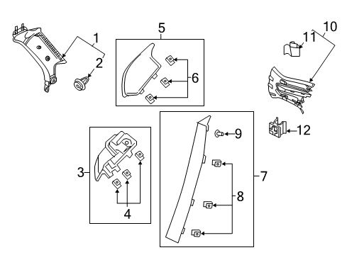 2018 Volvo V90 Cross Country Interior Trim - Quarter Panels