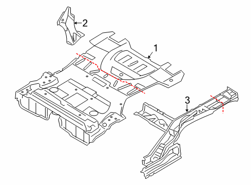 2016 Volvo S60 Cross Country Rear Body - Floor & Rails